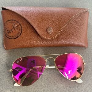Pink Polarized Ray Ban Aviators